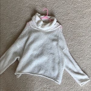 White free people turtle neck